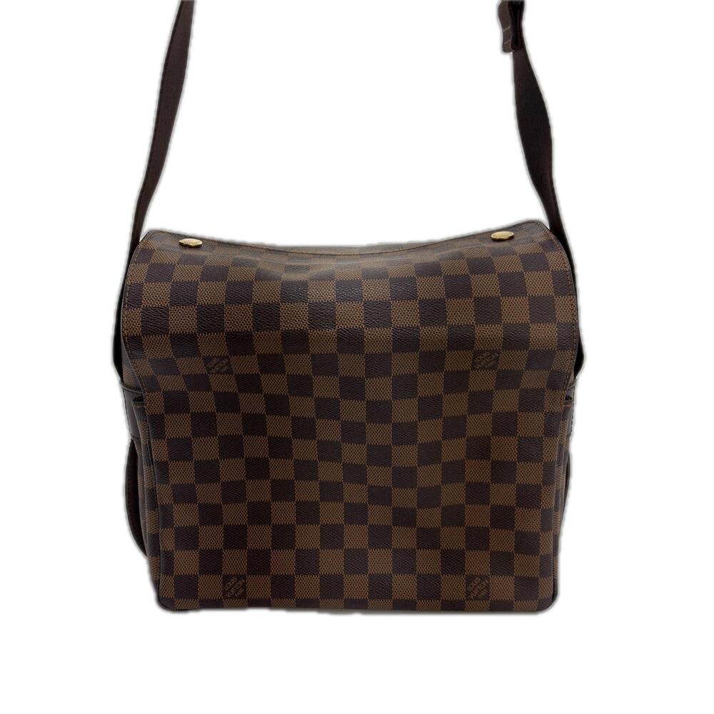 LOUIS VUITTON Naviglio Damier Shoulder Bag Brown